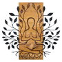 Wallity Meditation Escultura de Pared en Negro y Nogal